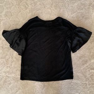ANTHROPOLOGIE Clu + Willoughby Black Shirt Sz S